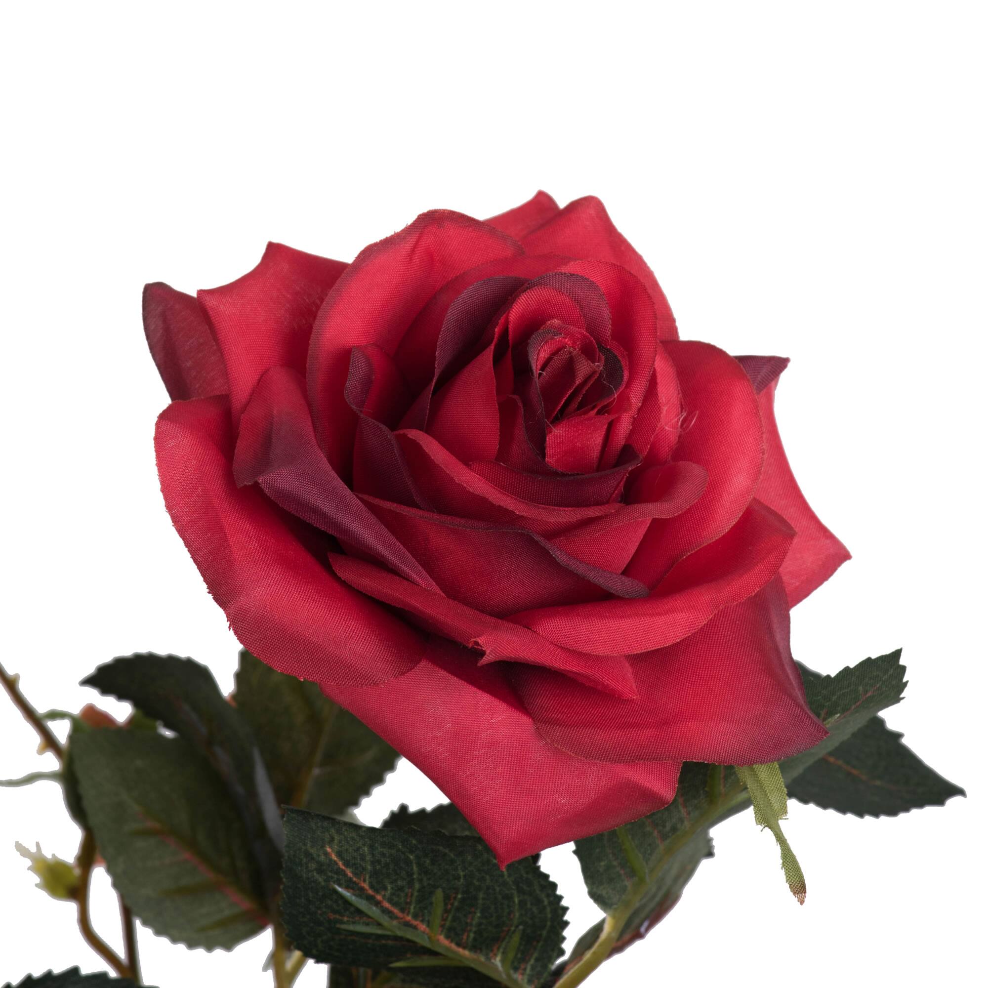 45" Artificial Red Rose Plant in Pot